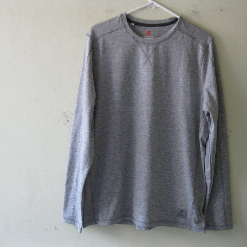 Rugged Elements Men's Sueded Long Sleeve Crew Tee Gray M (1187)